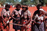 Aboriginal women performing a traditional dance