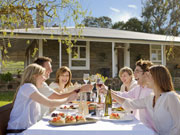 Australians enjoying food and wine at Barossa, South Australia. Photo by South Australia