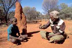 Photo of Aboriginal tracker, Teddy Egan and son