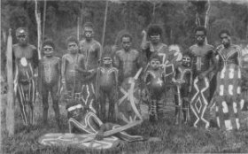 Photo of Men and boys with ceremonial body paint