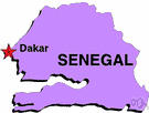 Senegal - a republic in northwestern Africa on the coast of the Atlantic