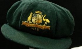 Sir Donald Bradman’s 1948 Invincibles baggy green, which has been sold on two occasions since it was put under the hammer by Derek Robins, to whom the cricket great had presented it when Robins was a schoolboy.