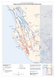 South East South Australia Regional Watercourse and Drainage Infrastructure map