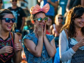 The French celebrate Australia at the Inter-Celtic Festival in Lorient, France. Picture: Alastair Miller